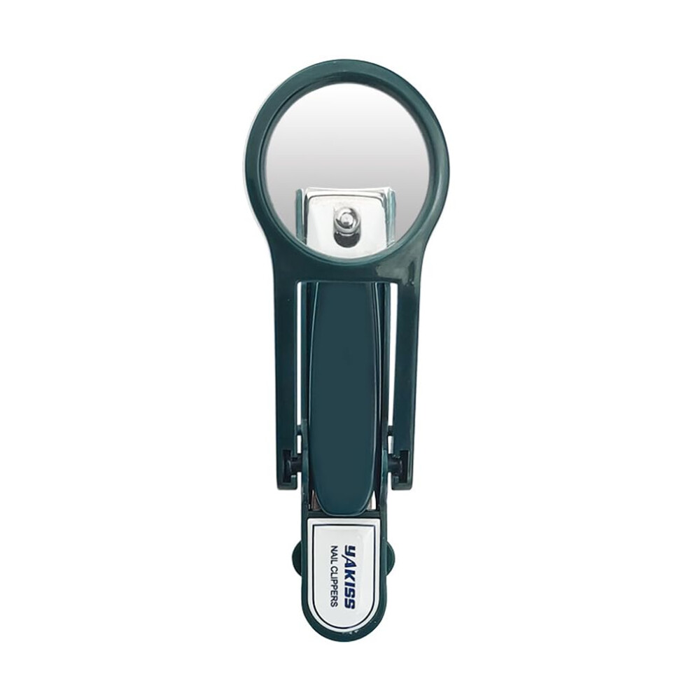 Green Nail Clippers With Magnifying Glass For Elderly, Large Stainless Steel Precision Trimmer