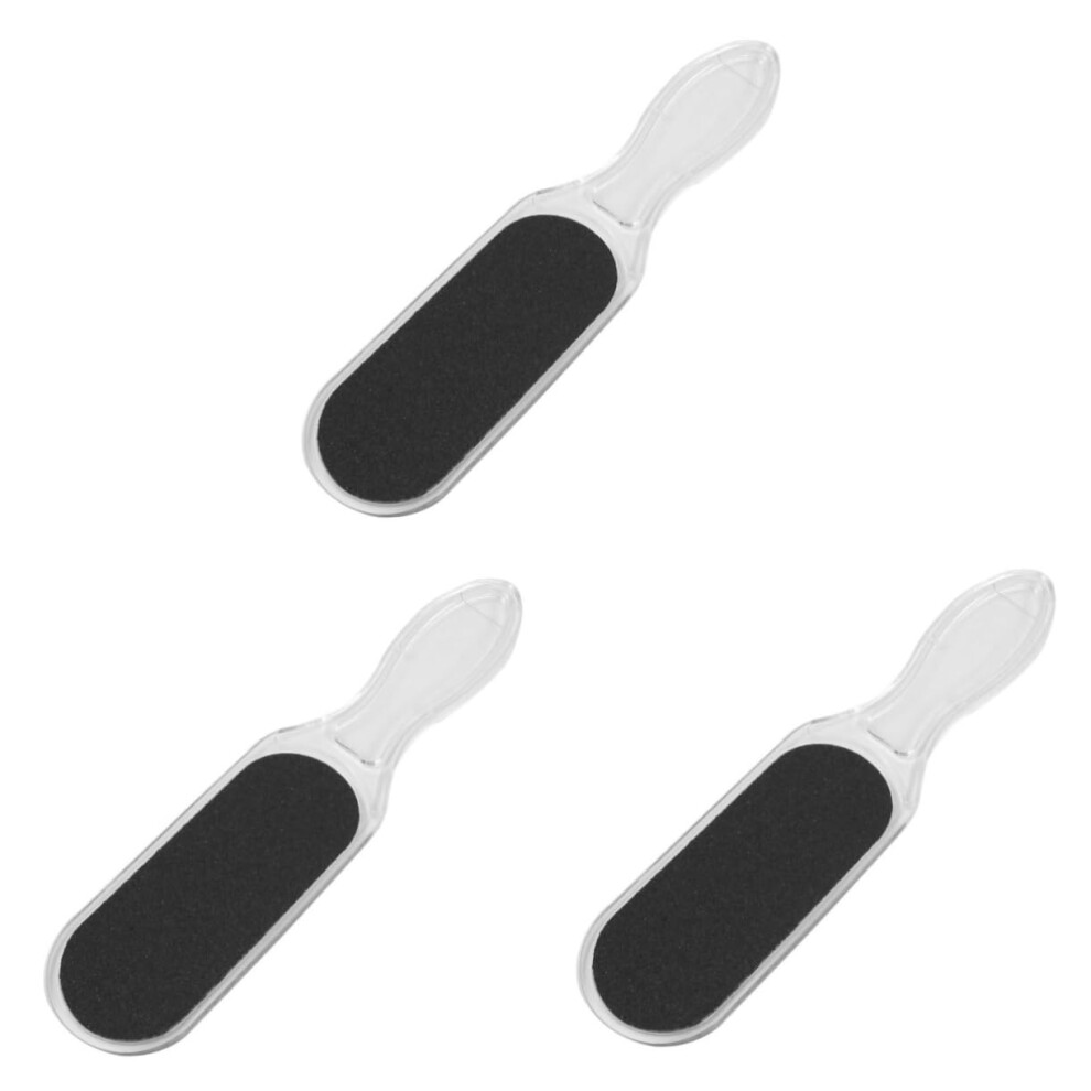 FRCOLOR 3pcs Foot Callus Remover and Foot File with DualSided Filing Ergonomic Clear Grip
