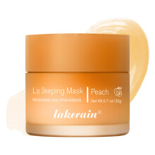 Lip Sleeping Mask with Vitamin C for Deep Hydration and Brightening, Overnight Lip Mask 0.7oz Peach