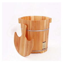 Wooden Foot Soaking Basin with Deep Soaking Comfort, Handcrafted Cypress Wood Spa Tub for Adults