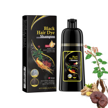 Black Hair Dye Shampoo 3 in 1 for Gray Coverage and Moisturizing, 16.91 fl oz Natural Color