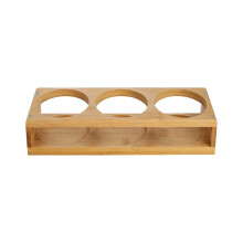 Wooden Wine Glass Rack with Bottle Holder, NonSlip Base Stand for Kitchen and Bar Storage