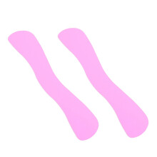 2 pezzi di tappetino in silicone per ciglia, rosso rosa, 17,5 x 2,7 cm