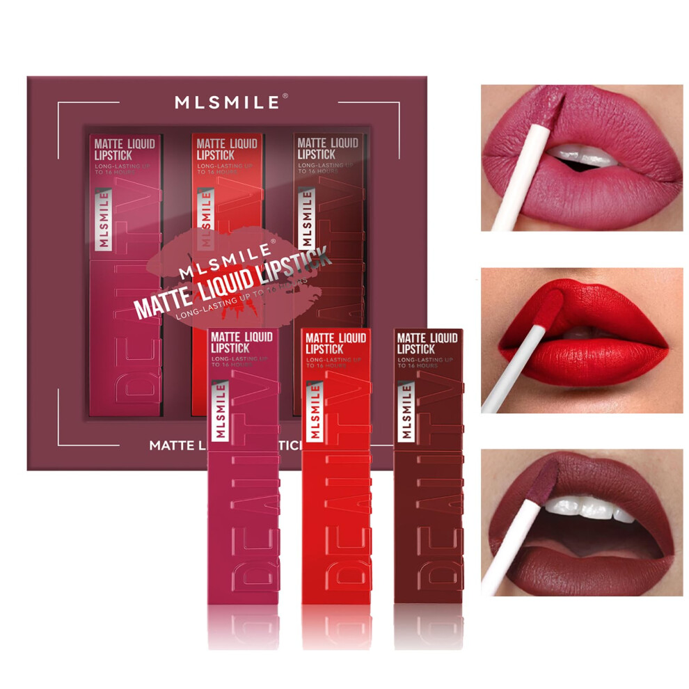 Matte Liquid Lipstick Set Nude Waterproof Smudge Proof 16H Long Lasting Non Transfer