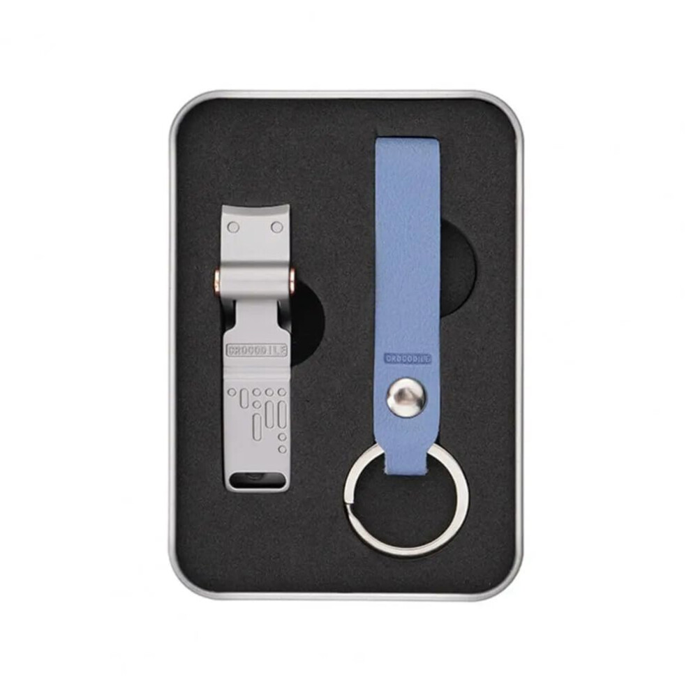 Blue Nail Clipper Set With Ergonomic Grip, Wide Jaw Stainless Steel Toenail Clipper For Seniors,