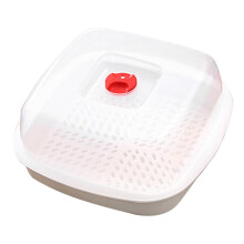 Microwave Steamer for Fish Dumplings and Vegetables with Easy Clean Microwave Safe Design