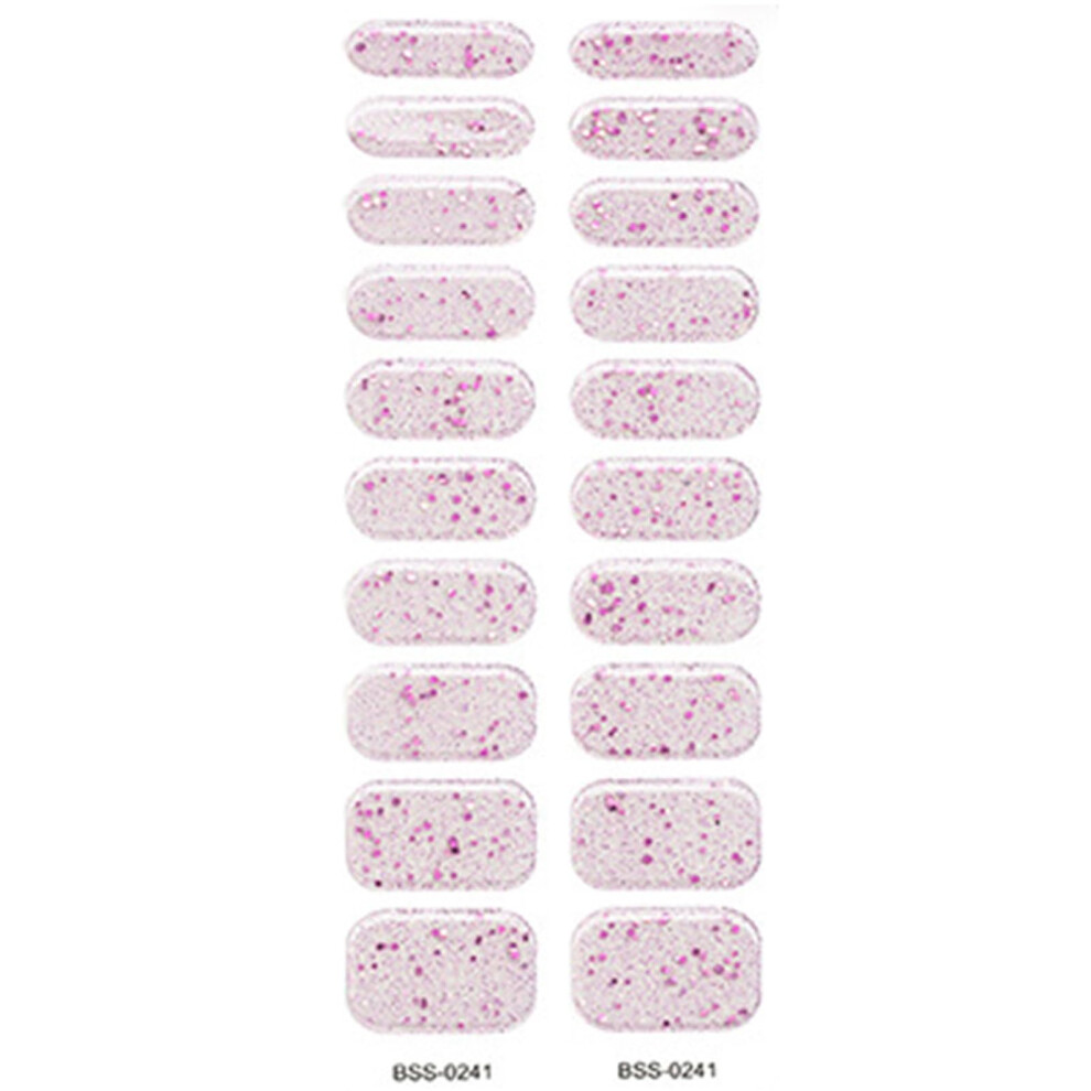 Gel Nail Polish Strips Semi Cured Glitter UV LED Wraps SalonQuality No Dry Time for Women