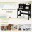Desk with sockets Small computer desk with attachment 95 x 56 x 109.5 cm Black 1