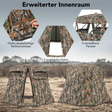 Tenda da caccia per 2-3 persone Tenda mimetica trasparente a 360 per la caccia al cervo e al cinghiale