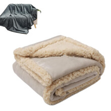 Waterproof Double Sided Couples Blanket Beige 145x216cm Soft Bed Throw Furniture Protector