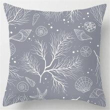 Taies d'oreiller carrées en coton et lin écru, motif coussin et coussin, décoration intérieure