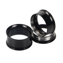 Expansor de oreja Besufy Unisex, 1 pieza, color sólido, acero inoxidable hipoalergénico, doble ensanchamiento.