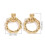 Hesroicy1Pair Γεωμετρικά ηλεκτρολυτικά γυαλιστερά μινιμαλιστικά στρογγυλά 6