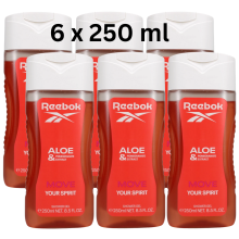 6 x 250ml Reebok Shower Gel for Women - Move Your Spirit