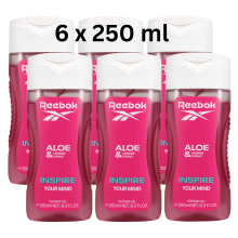 6 x 250ml Reebok Shower Gel for Women - Inspire your mind