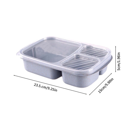 Bento Box, Δοχείο Προετοιμασίας Γεύματος 3 Διαμερισμάτων, Στοιβαζόμενο Δοχείο 2
