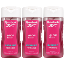 3 x 250ml Reebok Shower Gel for Women - Inspire your mind