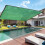 Toldo rectangular Ruhiku GW de 2 m x 2 m, color verde, con protección UV. 2