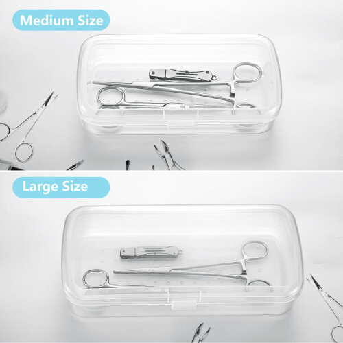 Large Plastic Nail Tool Sterilizer Box with LeakResistant Lid and Removable Soaking Tray 2