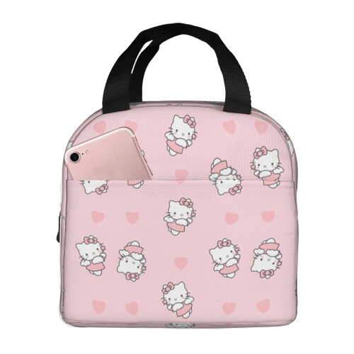 Φορητή τσάντα φαγητού Hello Kitty από αλουμινόχαρτο με μόνωση, αδιάβροχη και χοντρή,