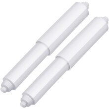 chuanquan2Pieces Toiletpapirholder Rullespindel Udskiftningsstang Plastik Fjederbelastet (Hvid) Hvid