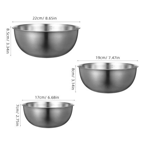 3 μπολ Bibimbap για φρουτοσαλάτα από ανοξείδωτο ατσάλι, καθημερινής χρήσης 1