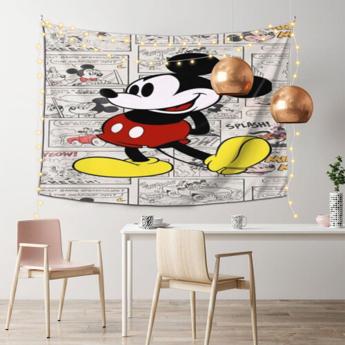 Ταπισερί τοίχου Mickey Mouse για αγόρια, κορίτσια, διακόσμηση υπνοδωματίου, σαλόνι 60*40in 1