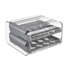 Fnyoxu Contenitore per alimenti - Contenitore con coperchio e maniglia, organizer in plastica per frigorifero, contenitori trasparenti per