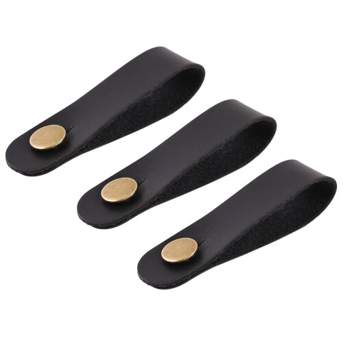 Yuan3Pcs Δερμάτινη βάση ζώνης με κουμπιά ασφαλείας για κιθάρα Ukulele Bass Folk Ακουστική