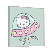 Kwadratowa akrylowa tabliczka Hello Kitty z inspirującymi cytatami, romantyczny prezent dla dziewczyny, chłopaka, ukochanego, na ślub, urodziny,