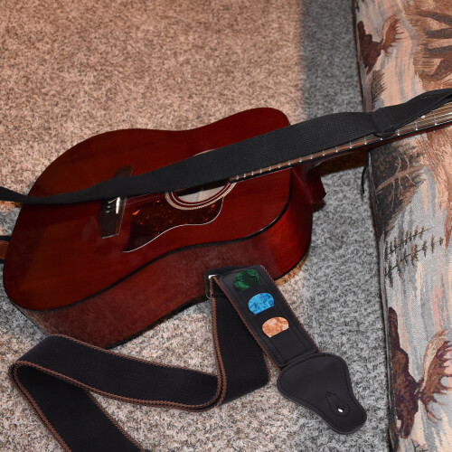 set gitarrtillbehör kit gitarrrem capo elgitarrrem med gitarrplektrum 2
