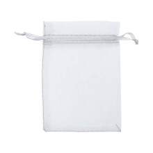 50 st presentpåsar med dragsko i organza, smycken och godis till bröllop, babyshower-presenter, nätpåse (vit)