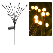 Luminárias solares de jardim, luminária de jardim Firefly com LED para decoração de calçadas, pátios e terraços: Luz quente EDs