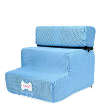 Escada para cães de 3 degraus com capa removível, confortável e antiderrapante, ideal para cães de pequeno porte e acessórios para cães de