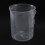 2x Messbecher, 250 ml, durchsichtiger weißer Kunststoffbecher 3