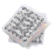 East buy - Pegatina pentru uñas - 50hojas Multicolor Elegante3D Nail Art Sticker Diseño de flores Calcomanía adhesiva Decoración