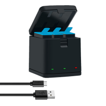 Tacar Luchtaire Trí-Cheallraí Luchtaire + le Cábla USB Cineál-C Tacar Gabhálais do GoPro Hero8black/hero7/hero6/5