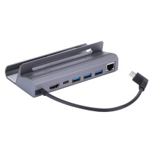 jixopn6-in-1 Host Dock USB3.0, dock di espansione, hub compatibile con Type-C e HDMI per Steam Deck