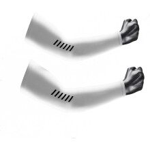 Sonnenschutzärmel, atmungsaktive Handschuhe aus Eisseide, Outdoor-Radfahren, UV-Schutz, Sommer-Sport-Stil, dünne Eisärmel, 06, Weiß