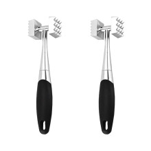Vleeshamer van zinklegering, kippenhamer, gehakthamer, elektrisch gereedschap, roestvrijstalen vleesvermalser, metalen spork (2 stuks)