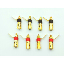 Terminal de mini amplificador de audio FOR50PCS con resorte interno, conector hembra de audio banana L de 2 mm