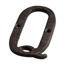 Farfi Retro Style Groceries Cast Iron Metal Creative DIY House Doorplate Letter Symbol (Type Q,)