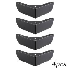 AFQH 4 pcs Metal Furniture Legs, Black Triangle Feet for Cabinet, Chair, Desk, Bench - Compatible with Modern DIY Sofa Couch Replacement