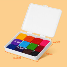 12 Colors Finger Painting Printing Pigment Colorful Printing Table Finger Printing Tray Kindergarten Children Finger Painting Prints Washable
