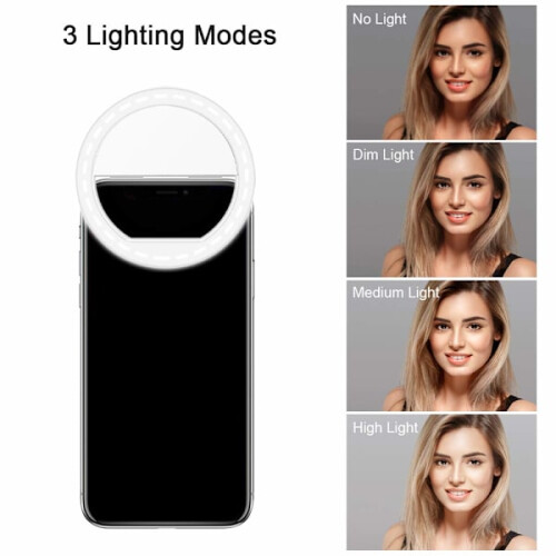 Φορητό κλιπ-on φωτιστικό selfie με 36 φώτα LED για φωτογραφίες με smartphone και βίντεο από 1