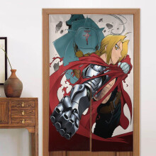 Fullmetal Alchemist Door Curtain for Doorway, Pattern Print Blackout Privacy Window Curtain, Room Divider Curtain Tapestry Home Decor, 34" W X 56" L