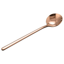 pieza/juego Cuchara de café Acero inoxidable 304 Cuchara de café con mango largo Cuchara de postre y té Juego de accesorios de cocina Dorado S