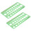 2X Green Plastic Circles Squares HeXagons Geometric Template Ruler 0-20cm 1