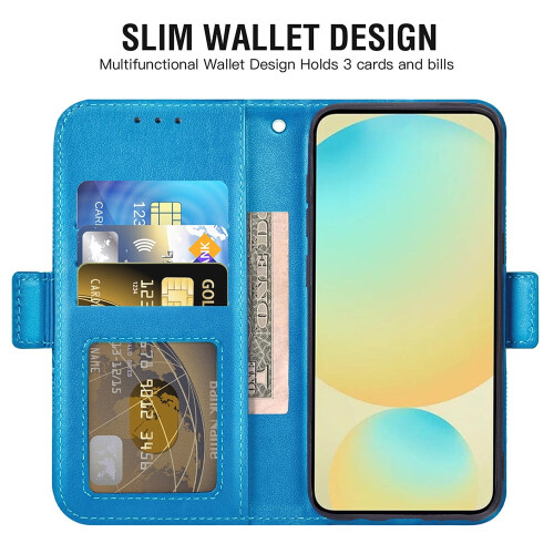 Asuwish Συμβατό με Samsung Galaxy A21S Θήκη Πορτοφολιού με Κορδόνι, Δερμάτινη Θήκη Καρτών, 1