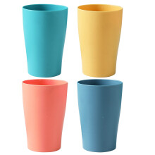 Begine Yellow*2+Green*2+Blue*2+Orange*2 Cups, Pp Plastic Gargle & Cold Water Cups Set for Kids, Wash & Tableware, Clearance Sale